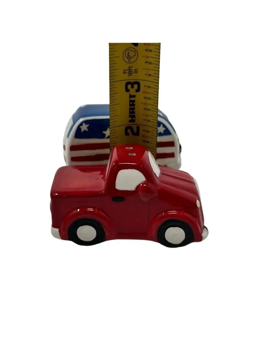 Red Truck Patriotic Summer July 4 Salt Pepper Shaker Set Camper Trailer NEW Blue